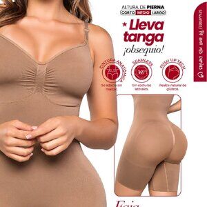 100% Colombian Shaper Bodysuit Girdle & Thong Size Medium Brand New w/ Tags!